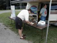 Tom anxiously filling out his Show Entry Card